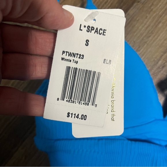 L Space Winnie Bikini Top Small *Teal Adjustable Straps Padded NWT - Picture 4 of 6